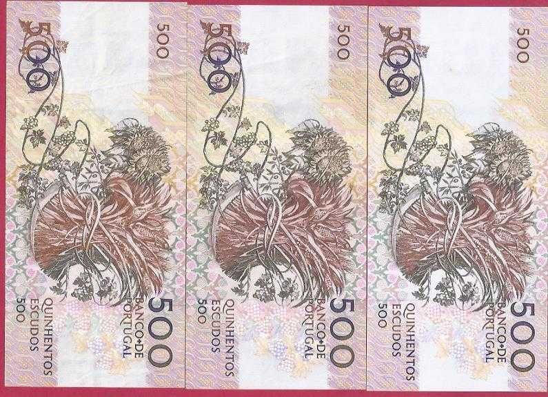 Portugal  as Ultimas Notas de Escudos    7 Notas datas diferentes