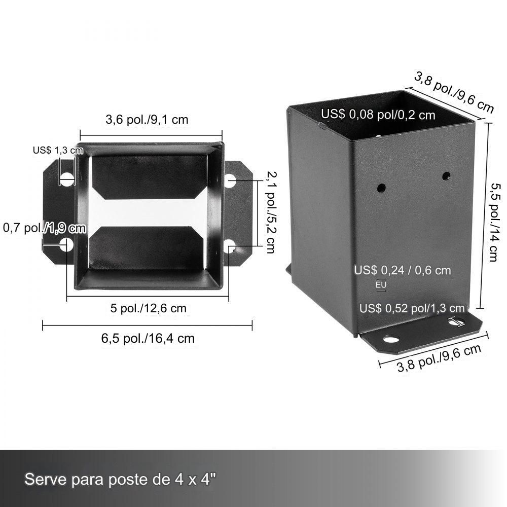 Conjunto de Suportes para Postes 10 Peças