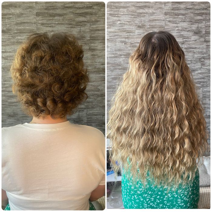 Капсульное наращивание натуральных/термоволос.