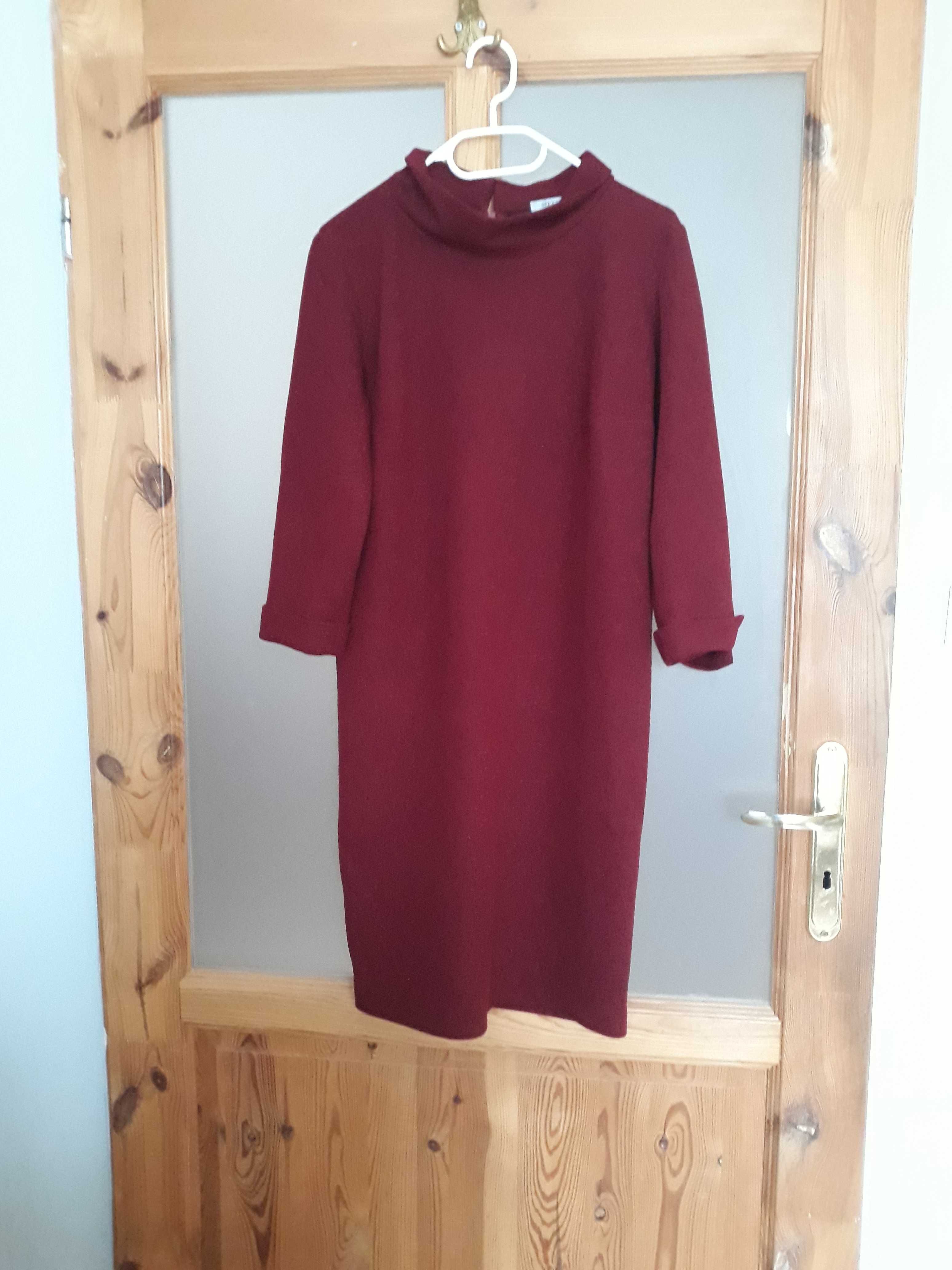 Burgundowa sukienka, Spektra Studio, rozmiar 40