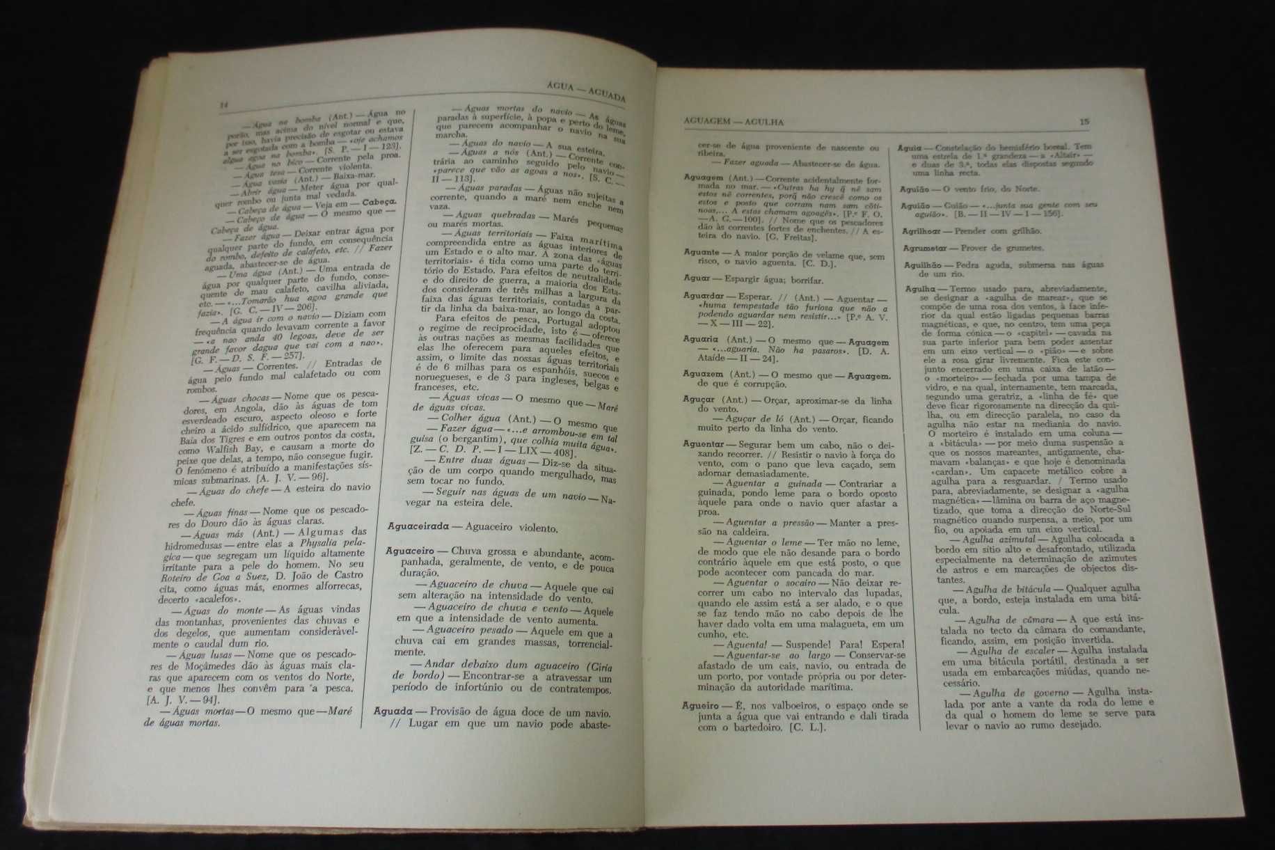 Livro Dicionário da Linguagem de Marinha Antiga e Actual 1ª edição