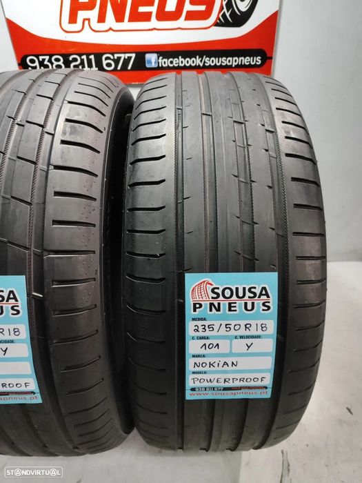 2 pneus semi novos nokian 235-50r18 oferta da entrega 140 euros