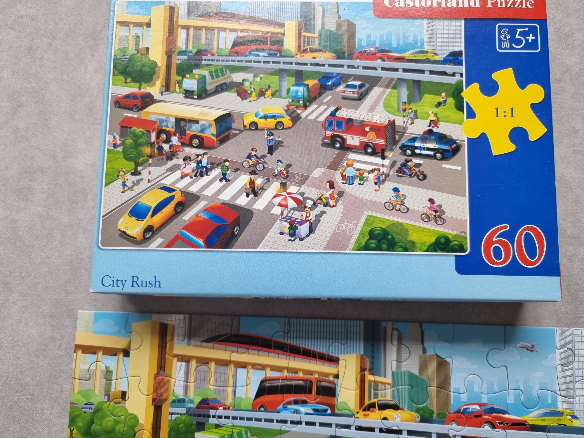 Puzzle miasto ruch uliczny 60 elementów Castorland puzzle dla dzieci