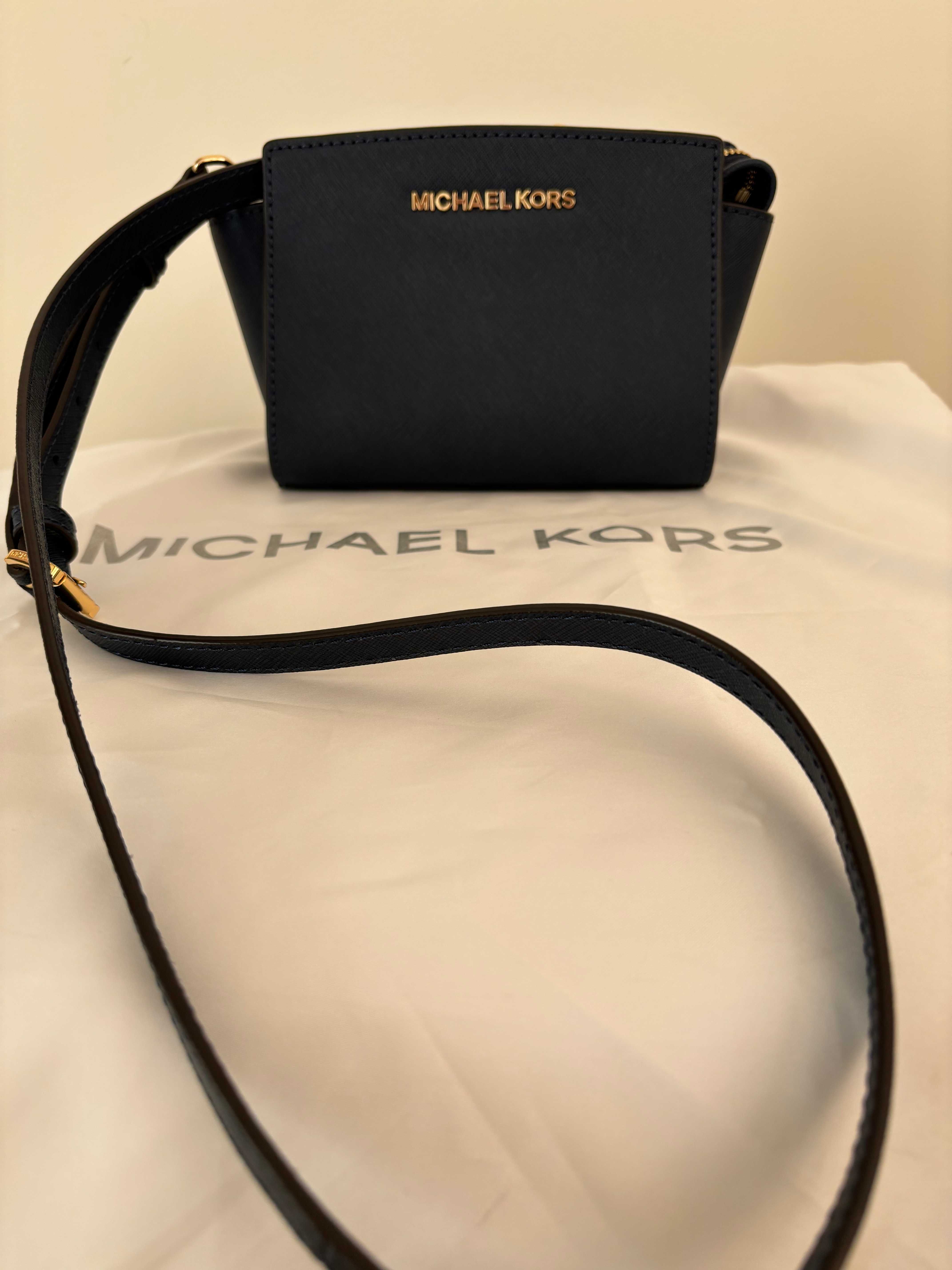 Torebka Selma mini Michael Kors oryginalna jak nowa granatowa navy