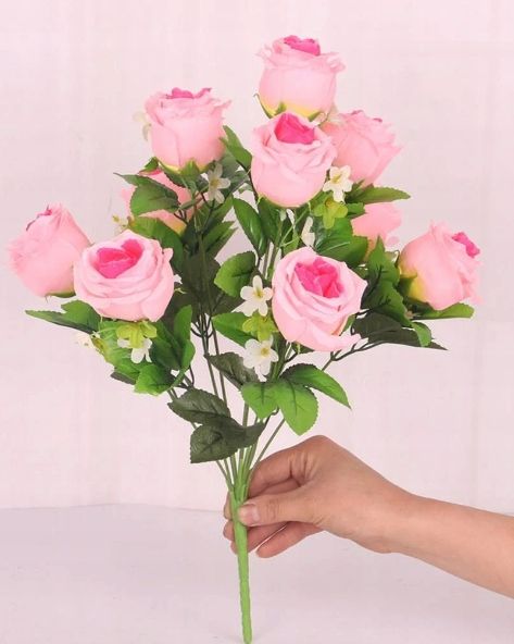 Bukiet Sztuczny Róże Róża Kwiaty Jak Żywe 10 Szt