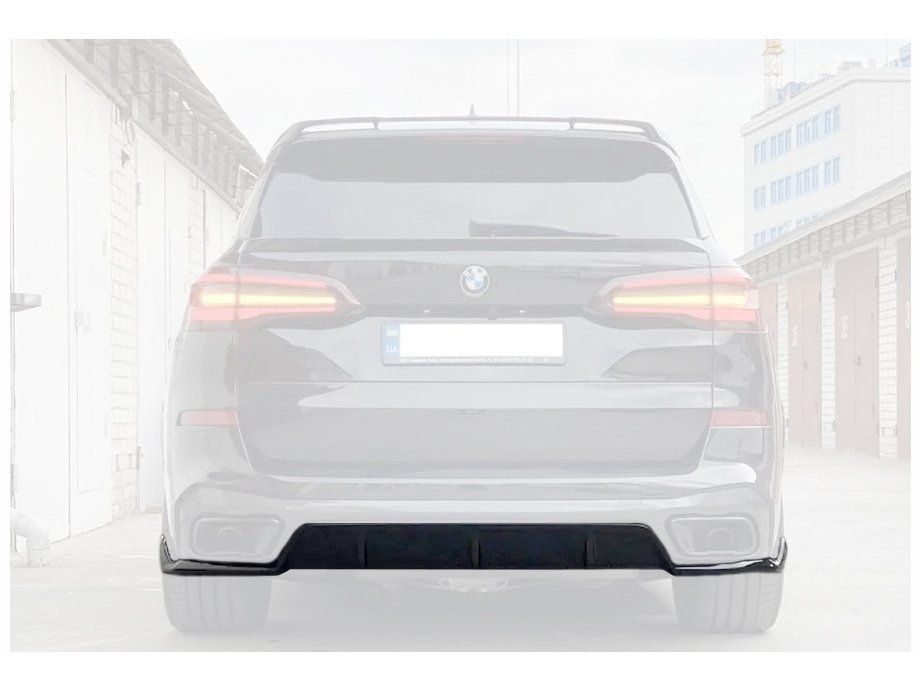 BMW X5 G05 2019+ Дифузор заднього бампера V2 2018-2022, чорний глянець