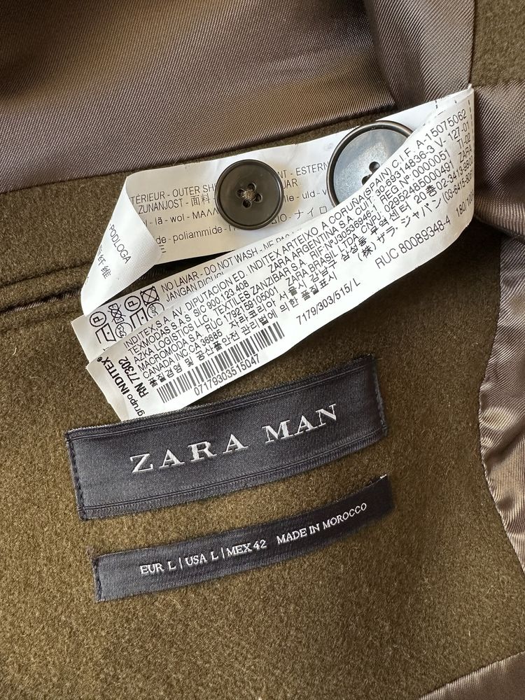 Zara męski plaszcz rozmiar L