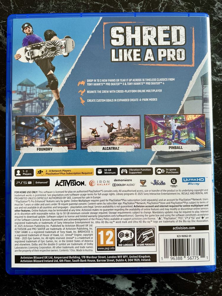 Tony Hawk’s Pro Skater 3+4 PS5