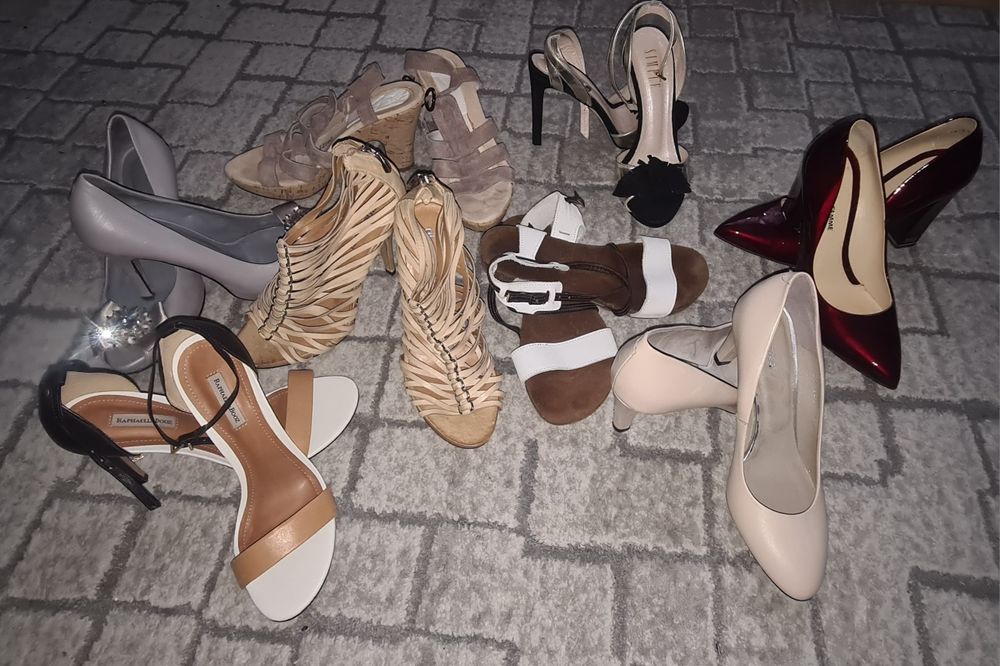 Buty damskie nowe lub kilka razy założone rozm 37-8 par tylko 50zl