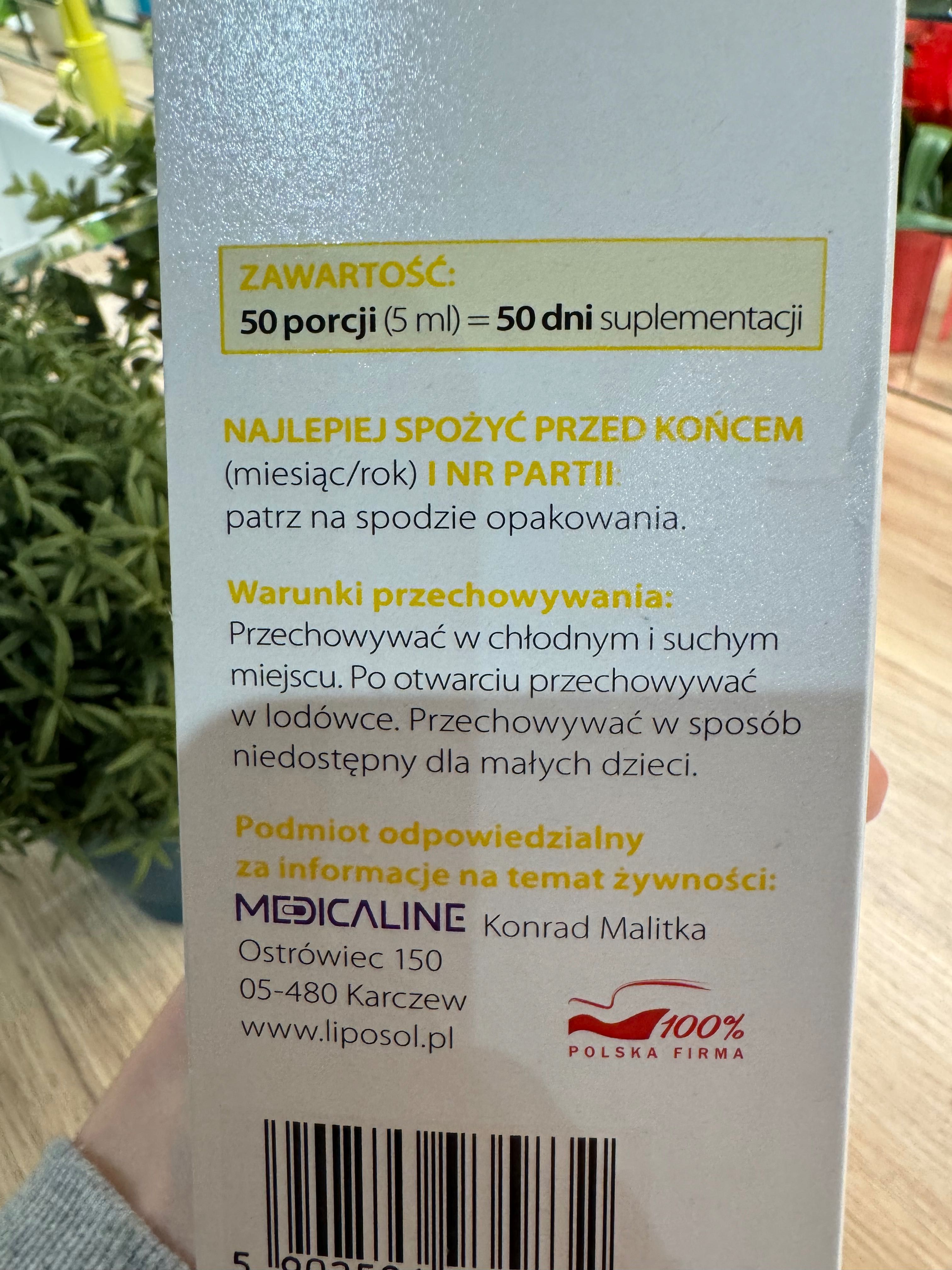 Liposomalna witamina C 1000 buforowana 250 ML Liposol