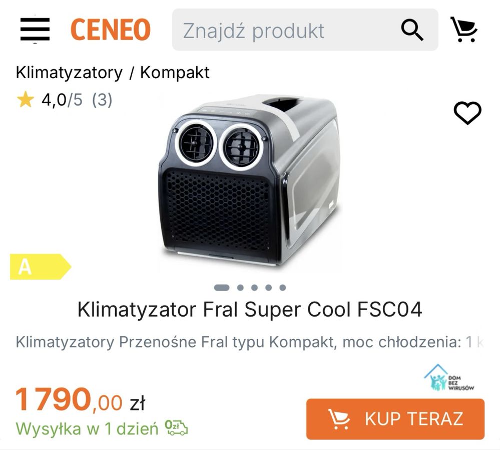 Klimatyzator wewnętrzny