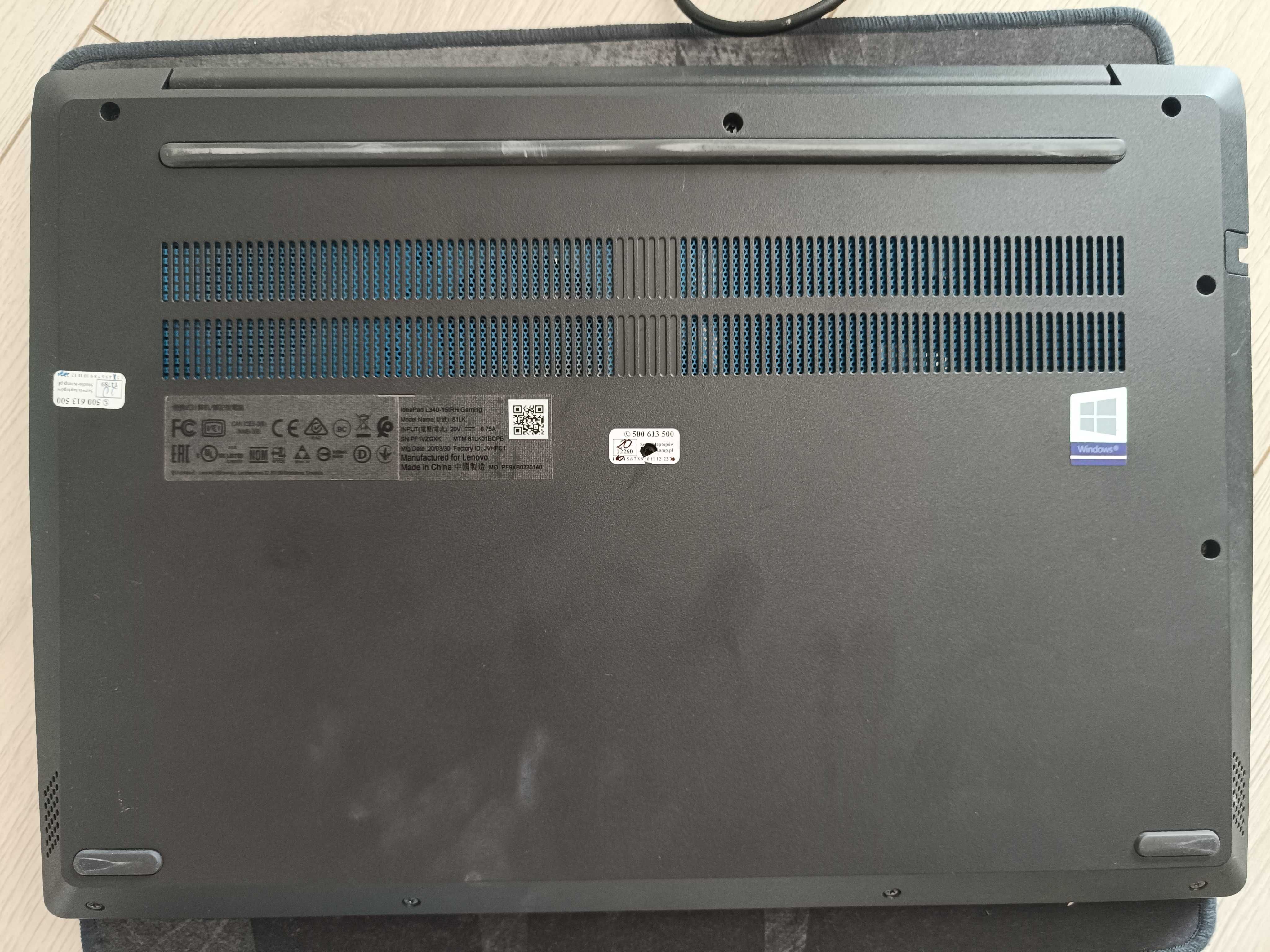 Laptop Lenovo IdeaPad L340, Intel i7-9750HF, GTX 1650
