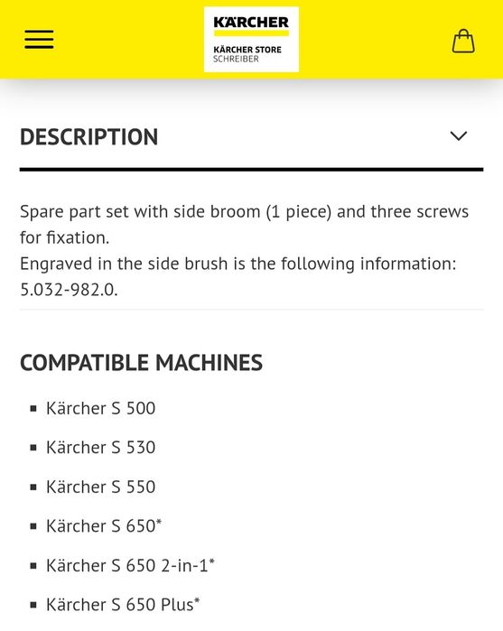 Karcher zamiatarka szczotki 2 szt