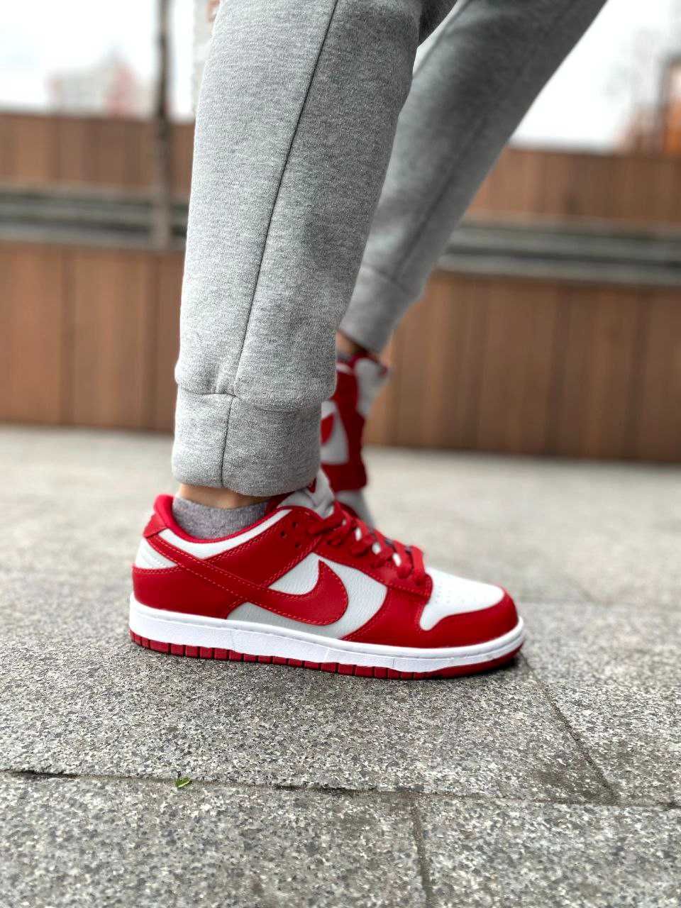 Кросівки Nike SB Dunk red&white