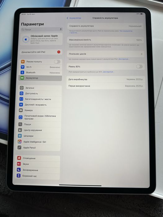 Планшет ipad air 13 m3 wi fi 256 gb blue/space grey  (mcnp4)