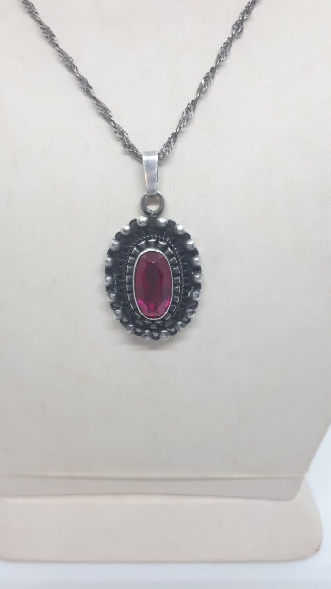 Серебряный кулон с цепочкой 875пр.
