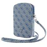 Torebka Guess Zip 4G Triangle - niebieska