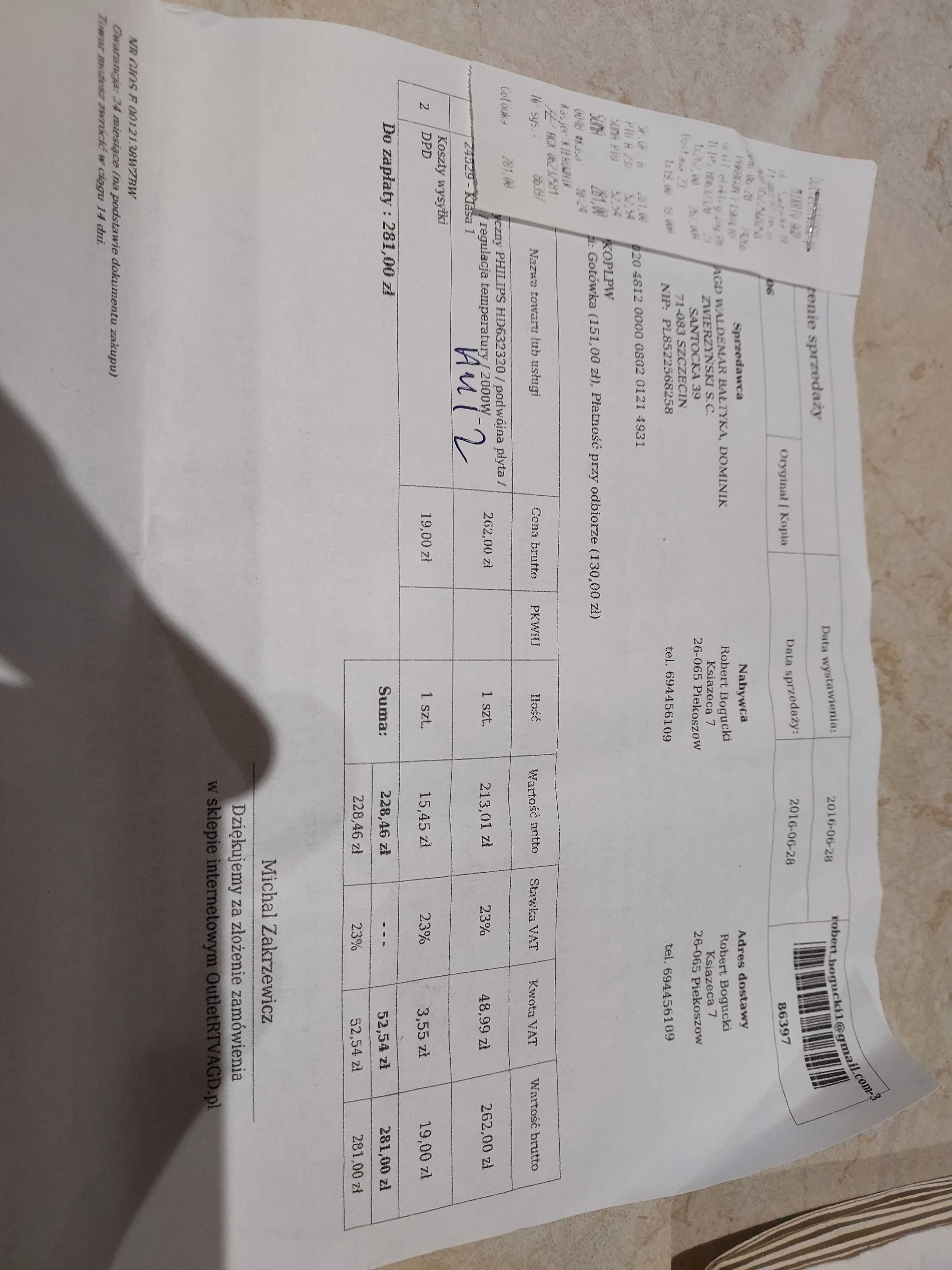 Grill Elektryczny Philips HD632320 pelna dokumentacja