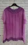 Włoska szyfonowa tunika koronka plus size xxxl 48 50