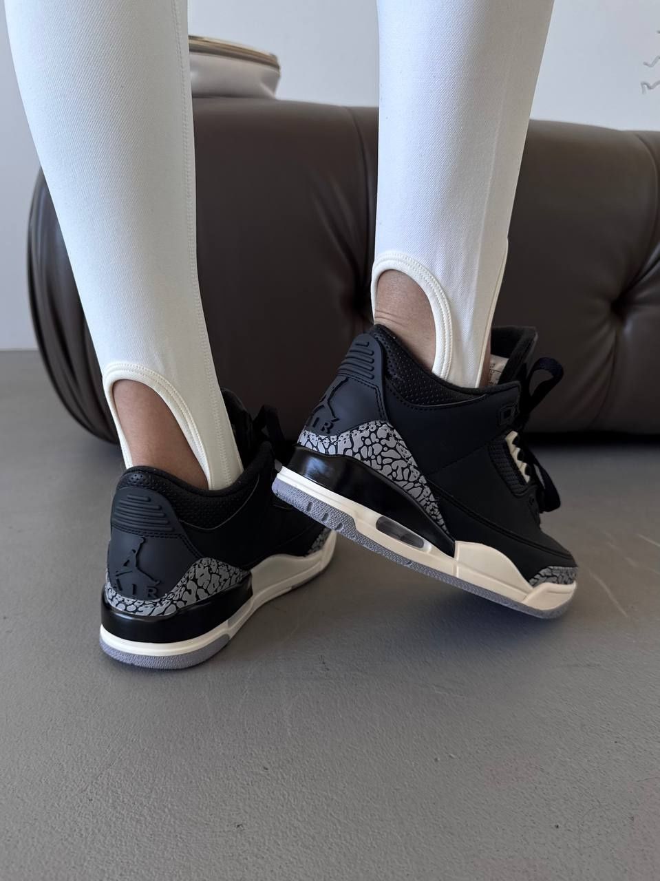 р36-43 Кросівки Nike air jordan 3 retro off noir black