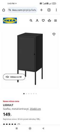 Szafka ikea metalowa lixhult