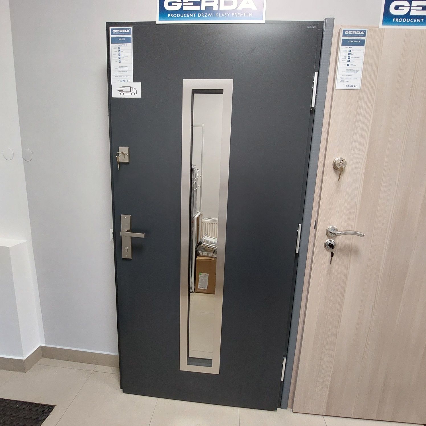 *OD RĘKI Drzwi zewnętrzne GERDA SELECT 90E Ud = 1,3 - DOSTAWA W CENIE*