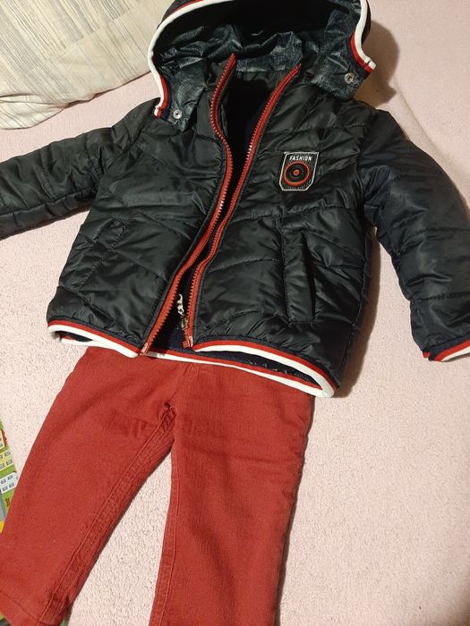 Куртка з утеплювачем 1-2роки + штани з начесом