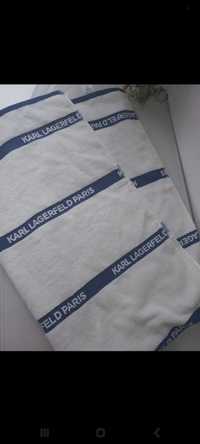 Ręcznik kapielowy białogranatowy Karl Lagerfeld 129x71 cm
