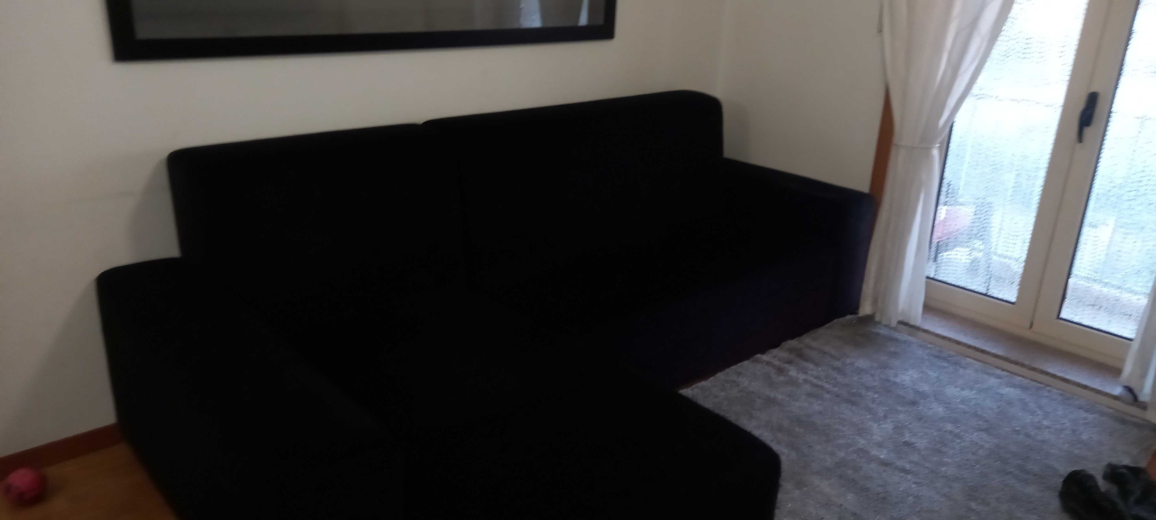Sofa com chaiselobg em tecido
