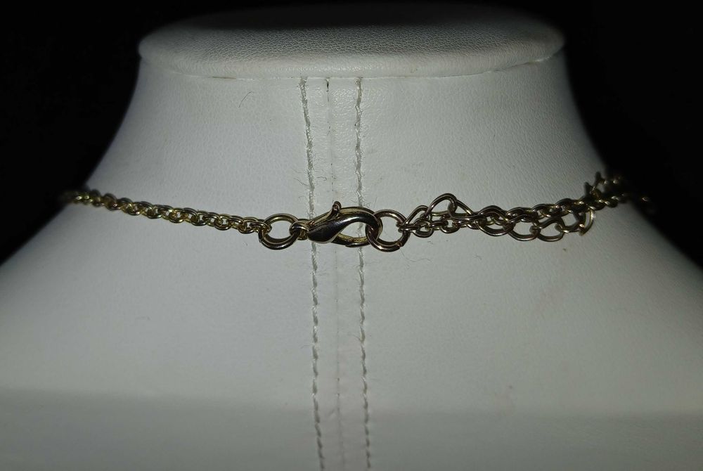 Naszyjnik, sztuczna biżuteria, złoty.