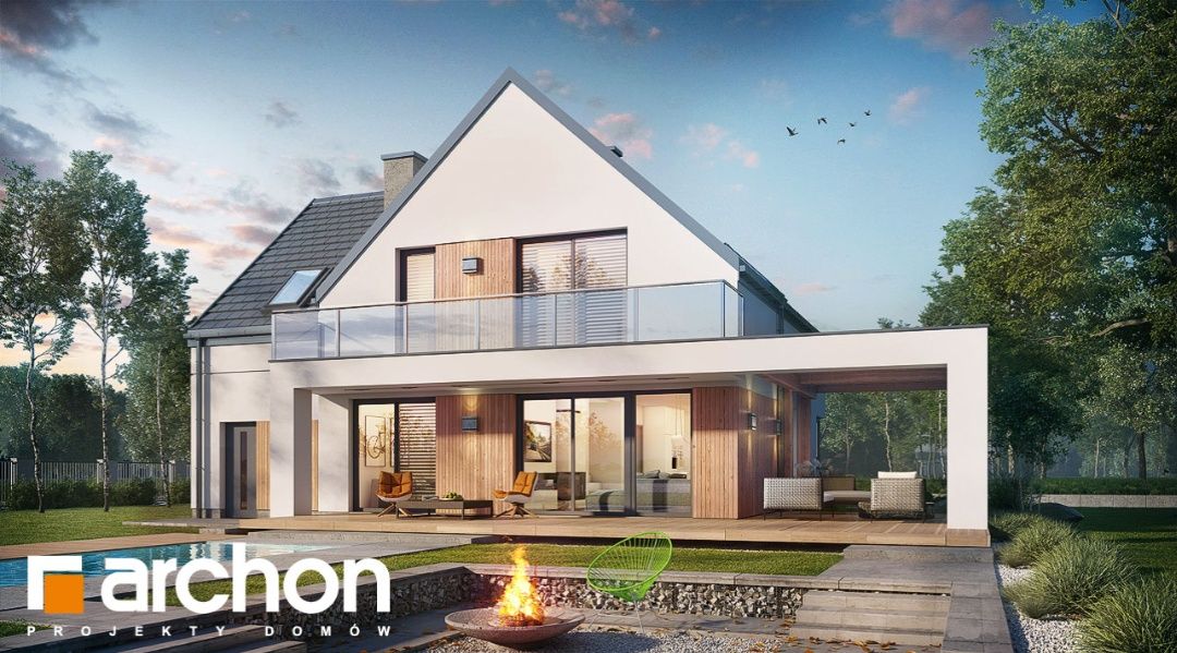 Projekt domu jednorodzinnego Archon Dom w Amorfach 143m2