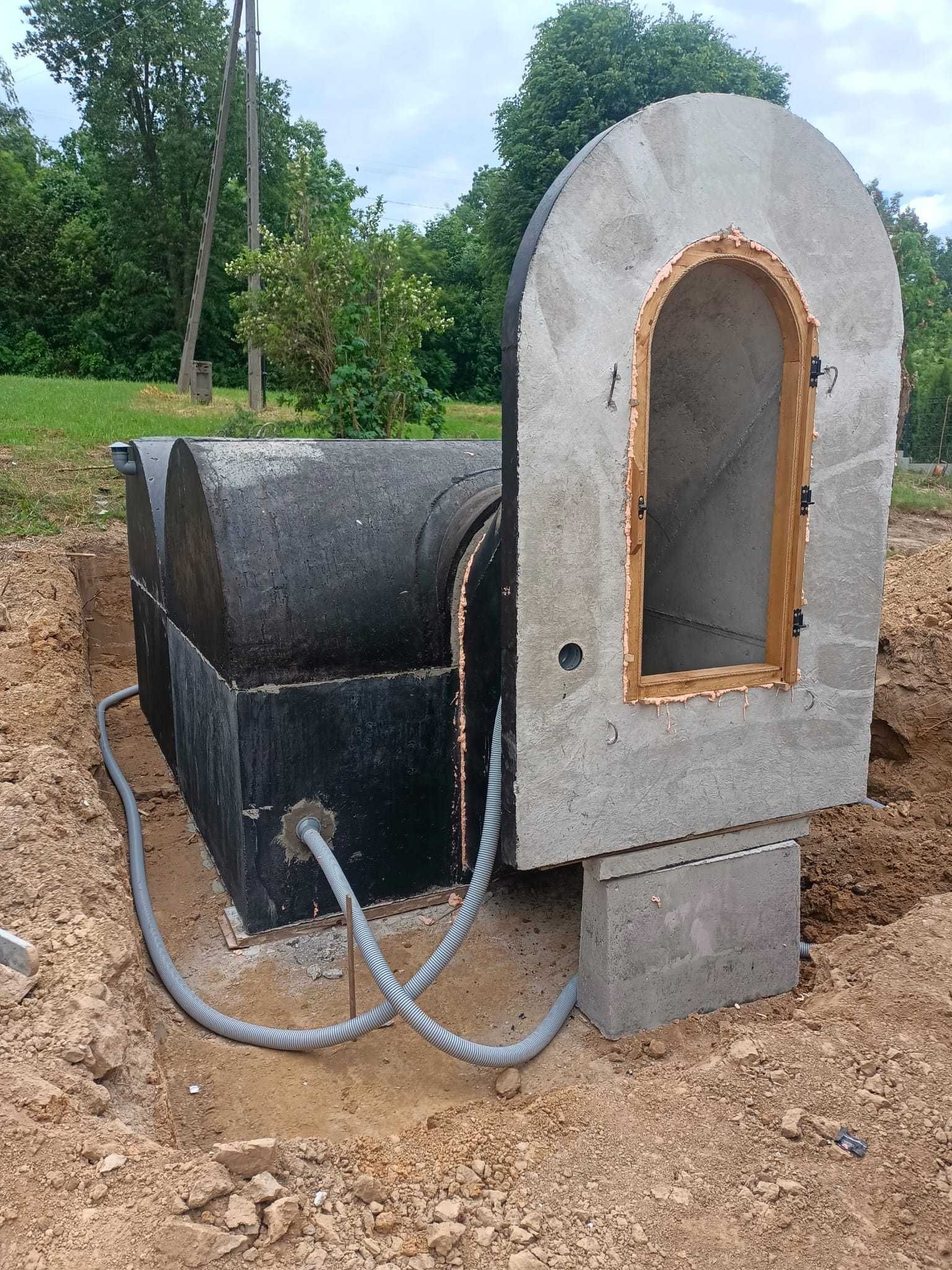 piwnica betonowa ogrodowa ziemianka 350 schody tunel B30W8