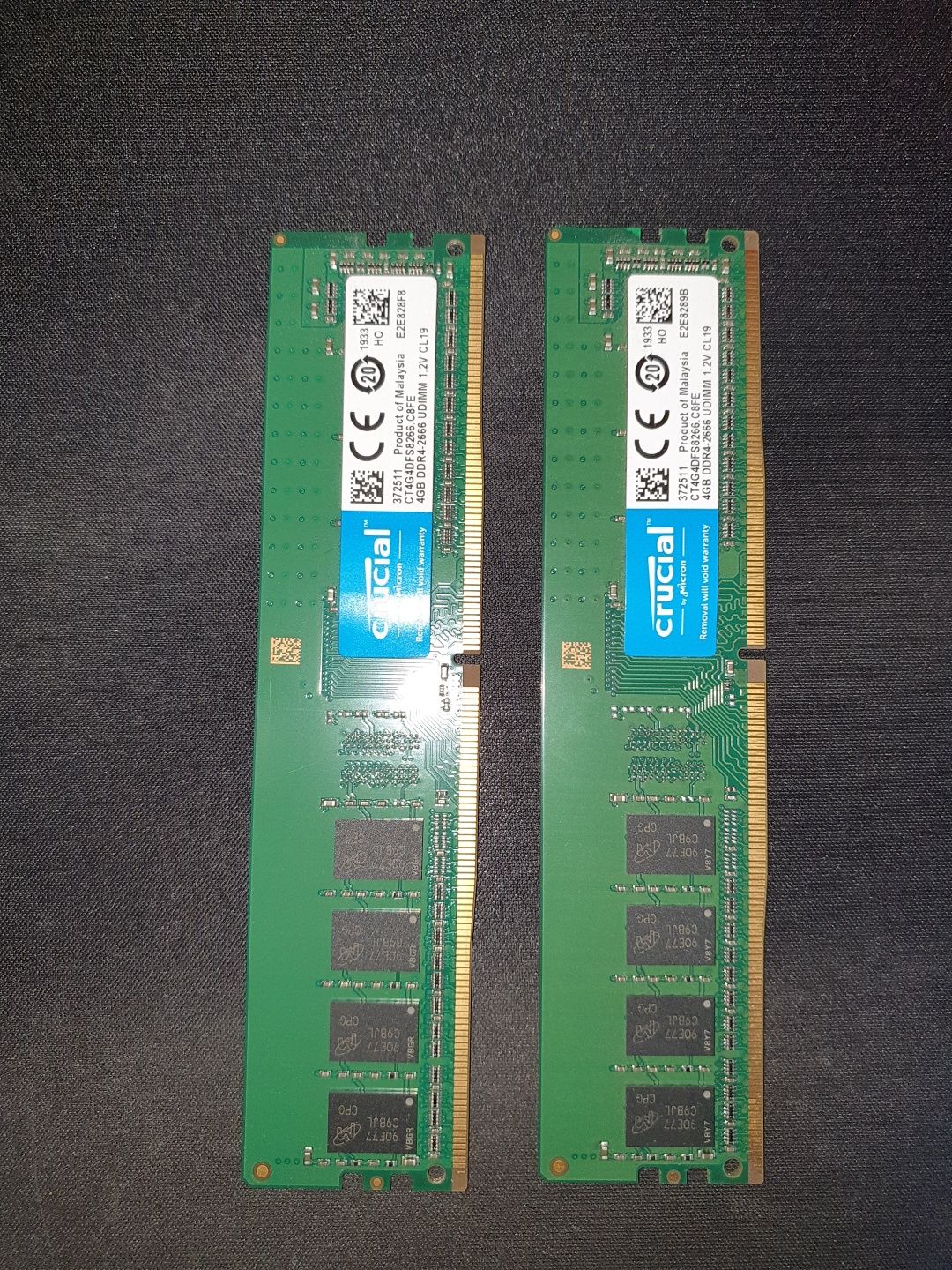 Оперативна память комплект DDR4 16 ГБ по 4х4 або 8гб 4х2 чистота 2666