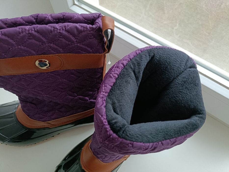 Гумові жіночі чобітки утеплені