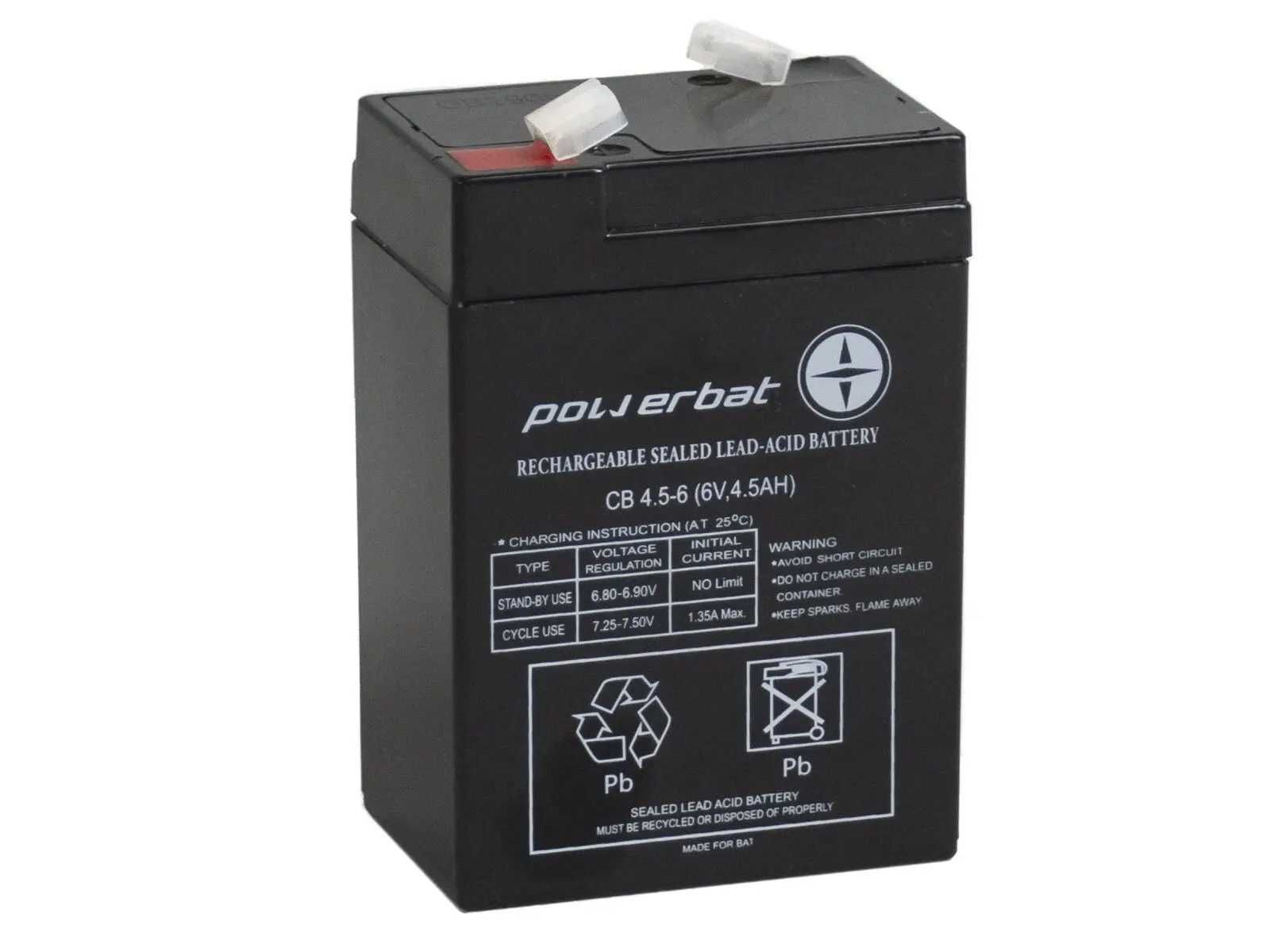 Akumulator Powerbat 6V 4,5 Ah CB 4.5-6 AGM
