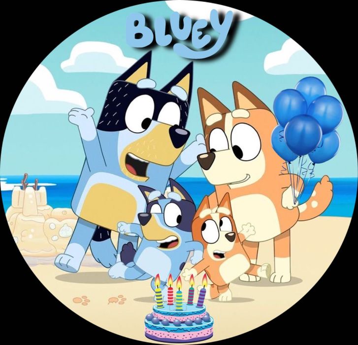 Opłatek na tort - Bluey