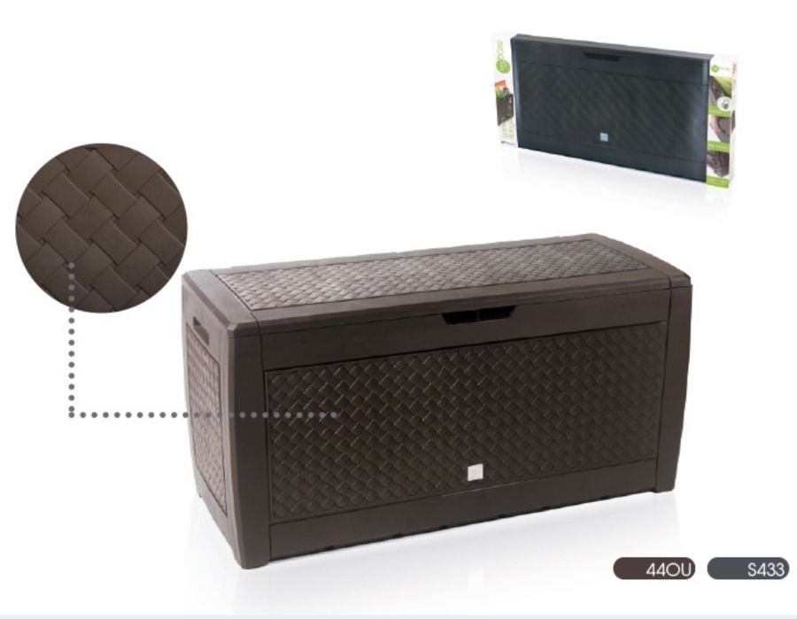 Skrzynia Ogrodowa Balkonowa 320 L na Kółkach Duża Wytrzymała Pojemna