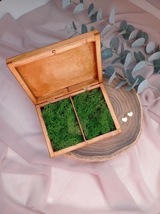 Pudełko na obrączki z dowolnym napisem