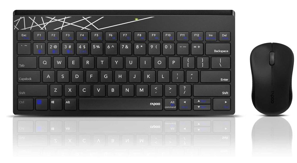 Rapoo 8000M Multi - Mode, Bezprzewodowy, Wireless, Bluetooth, Czarny