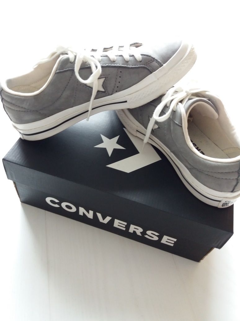 Buty converse one star NOWE ! Skórzane nubuk szare rozm. 37