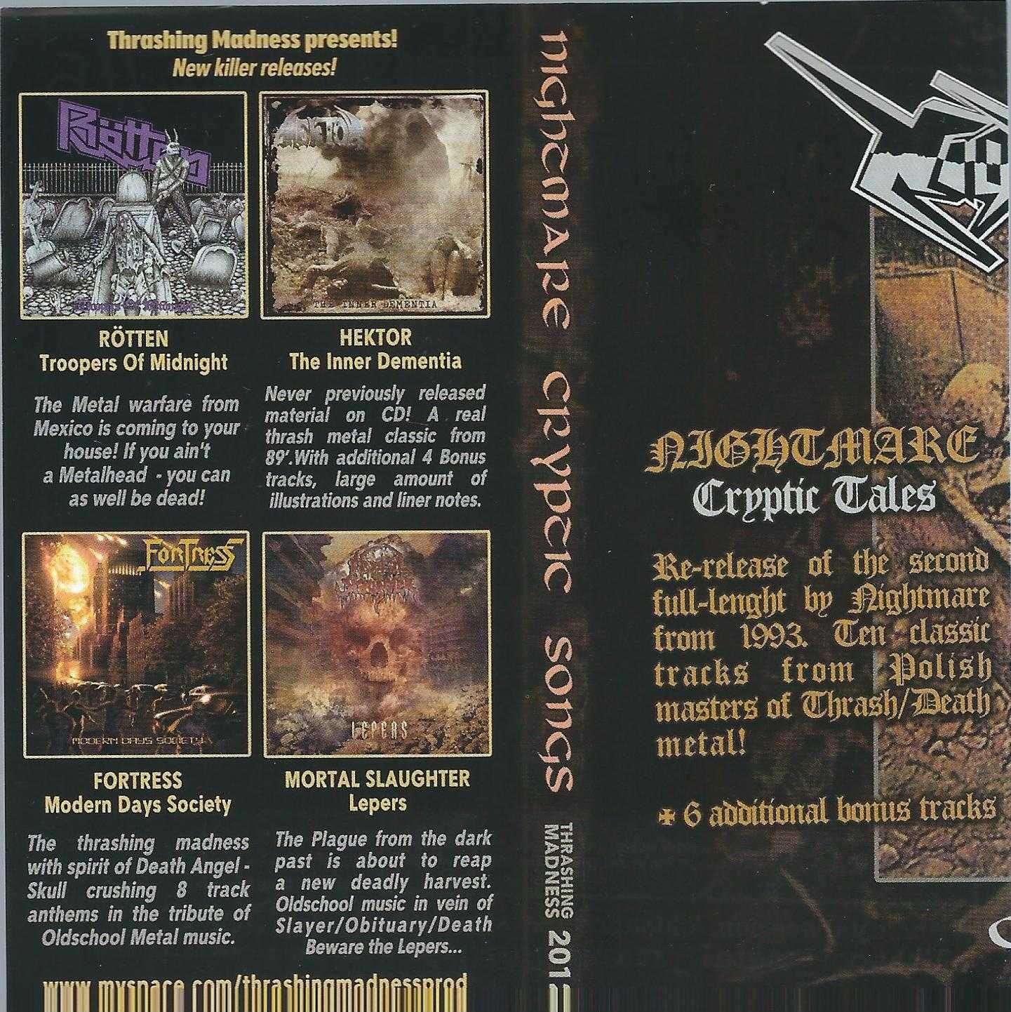 CD Nightmare - Cryptic Songs (2012) (Thrashing Madness Productions)