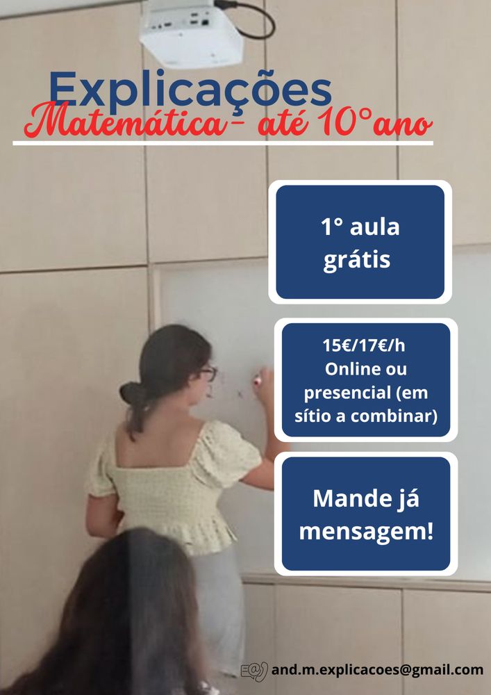 Explicações de matemática até 10 ano