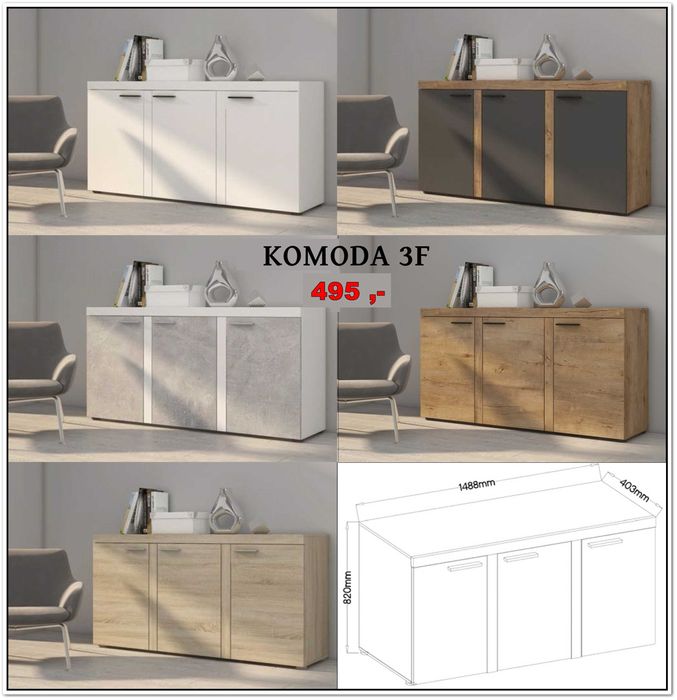 DUŻA Meblościanka Rumba XL 5 kolorów meble do pokoju salonu zestaw