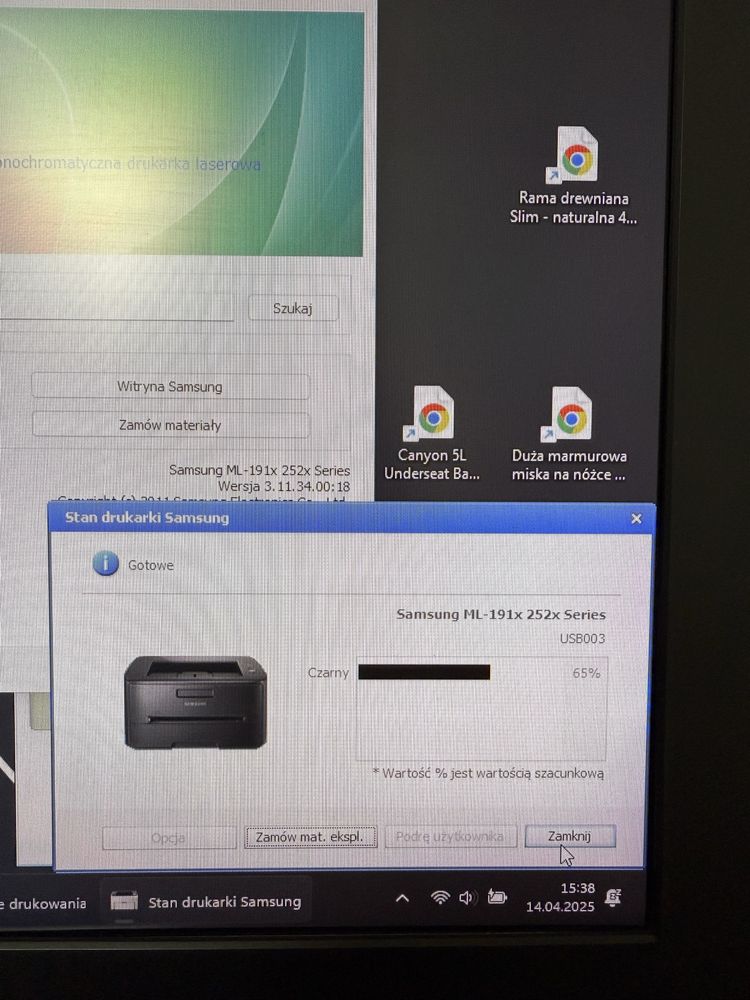 Drukarka Samsung ML 1915 laseowa