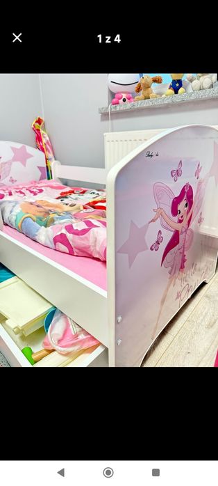Łóżko dla dziewczynki 70 x 140cm