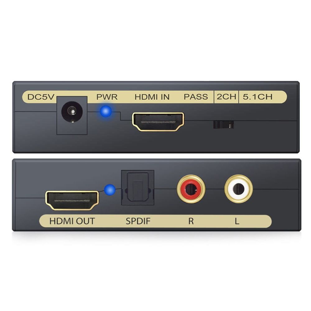 Konwerter / separator z HDMI na HDMI + audio TOSLINK SPDIF