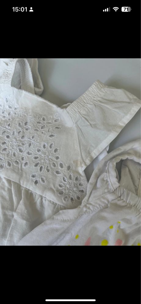 Zestaw paka ubranek letnich dziewczynka r. 80. Sukienki eleganckie