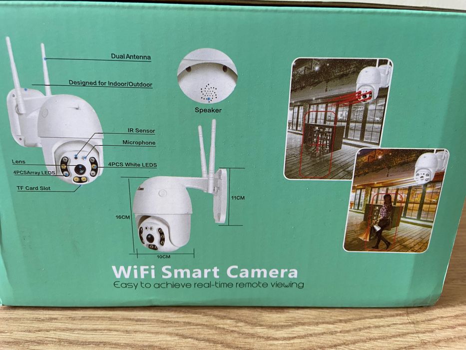 Kamera obrotowa zewnętrzna  WiFi 2,4GHz mpx rj45 karta SD