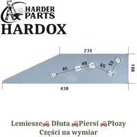 Płoza krótka Eberhardt HARDOX /P części do pługa 2X lepsze niż Borowe