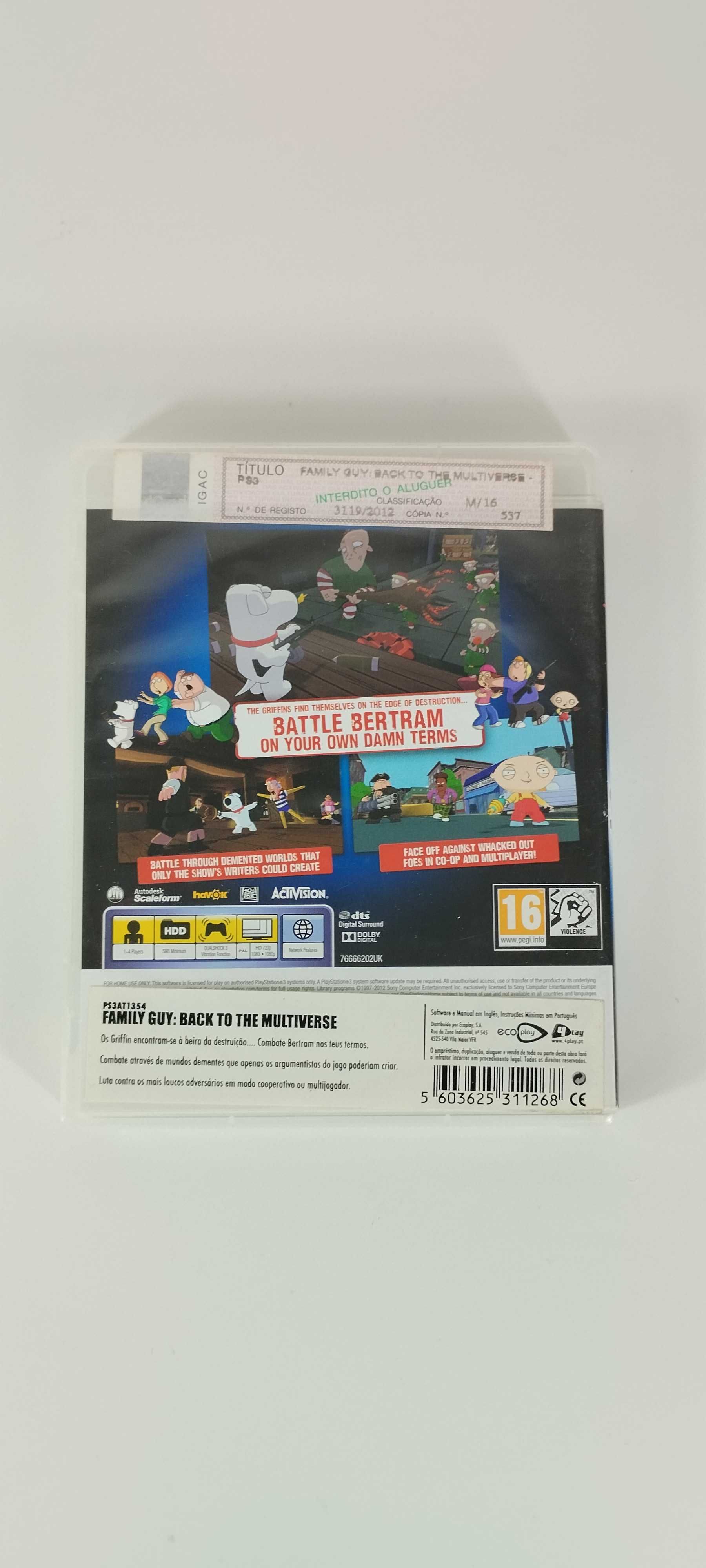 Family Guy: Back to the Multiverse Playstation 3 PS3